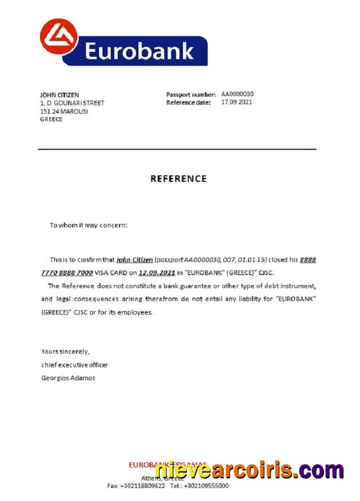 Greece Eurobank closure reference
